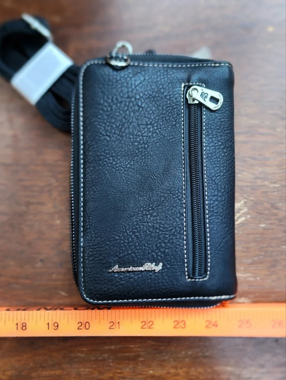 NWOT American Bling Montana West Aztec Embroidered Crossbody Wallet Purse Black